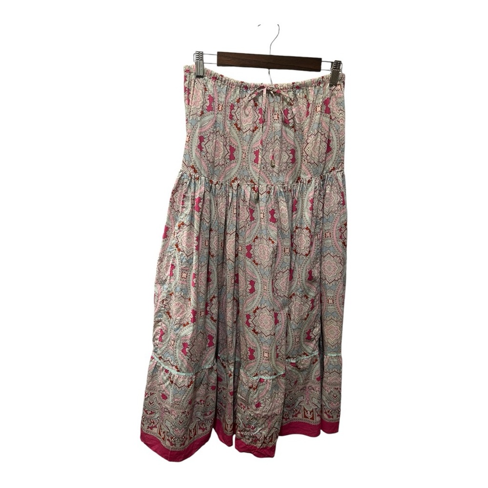 SUNDANCE PAISLEY PRAIRIE 100% COTTON PETTICOAT MAXI SKIRT SIZE MEDIUM - Picture 2 of 14